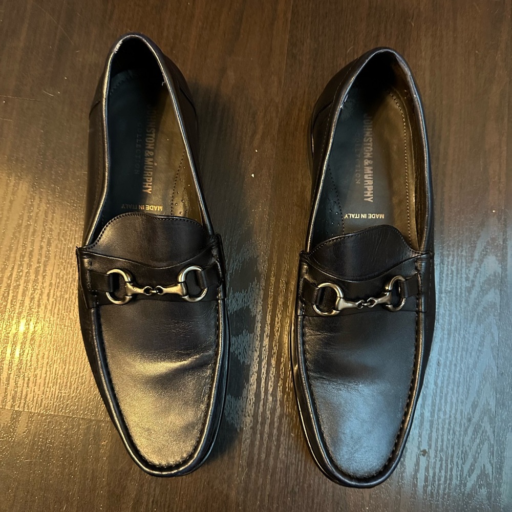 Johnston and Murphy navy blue loafers size 10.5